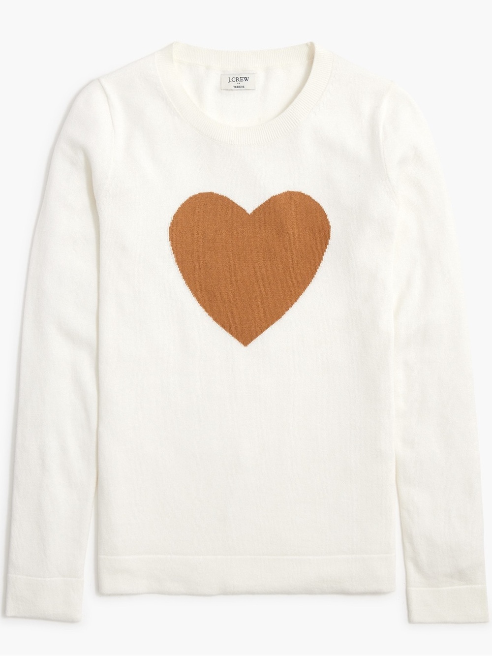 Tan heart pullover sweater